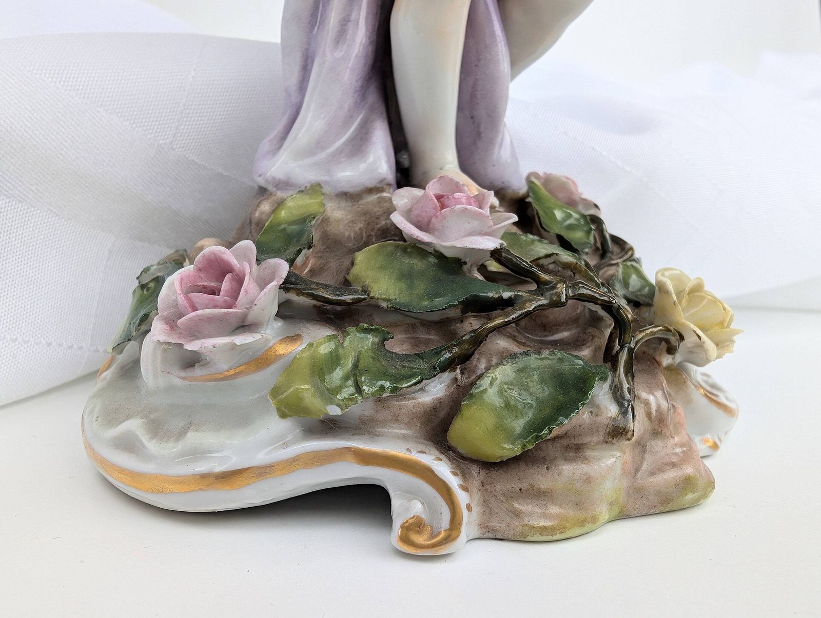 Rare Find ** 1930s Hand Painted Von Schierholz Porcelain Cherub Compote Centrepiece 10"   Germany photo 185.0
