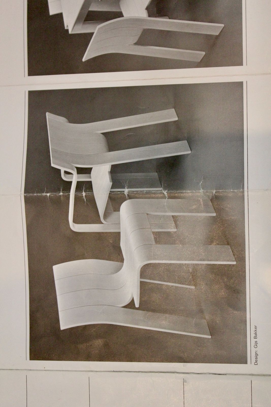 photo vinterior Set Of Four ‘Strip’ Dining Chairs With Armrests By Gijs Bakker For Castelijn