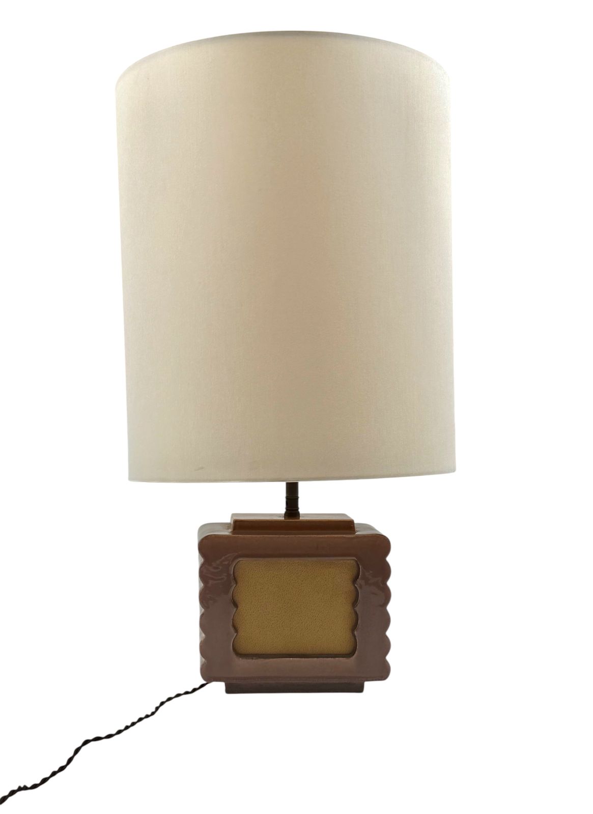 photo for sale Art Deco Ceramic Table Lamp, Andre Fau Boulogne France Circa 1940s