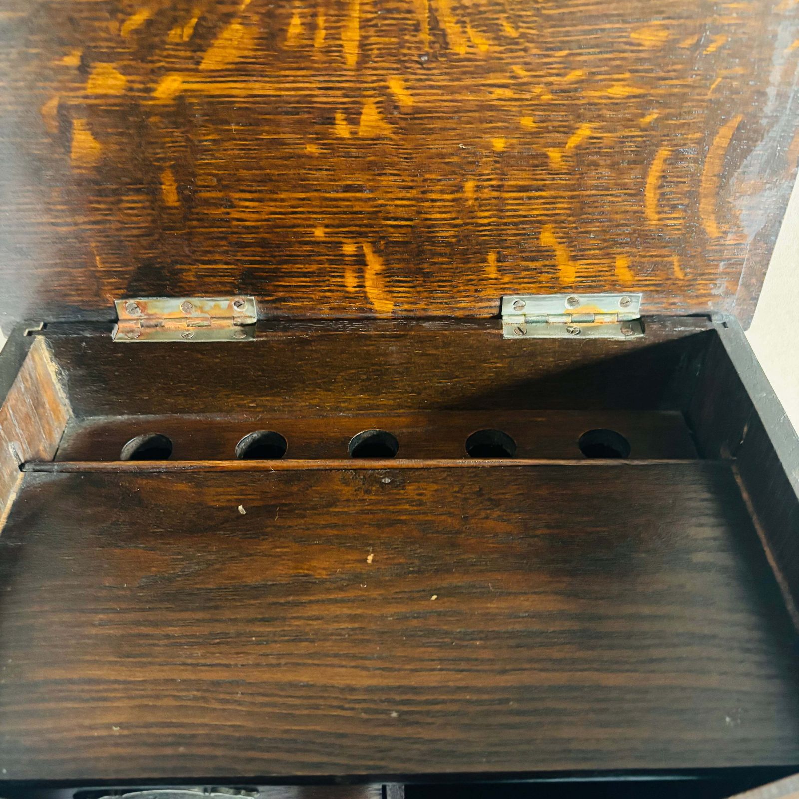 Arts & Crafts Oak Smokers Display Cabinet photo buy