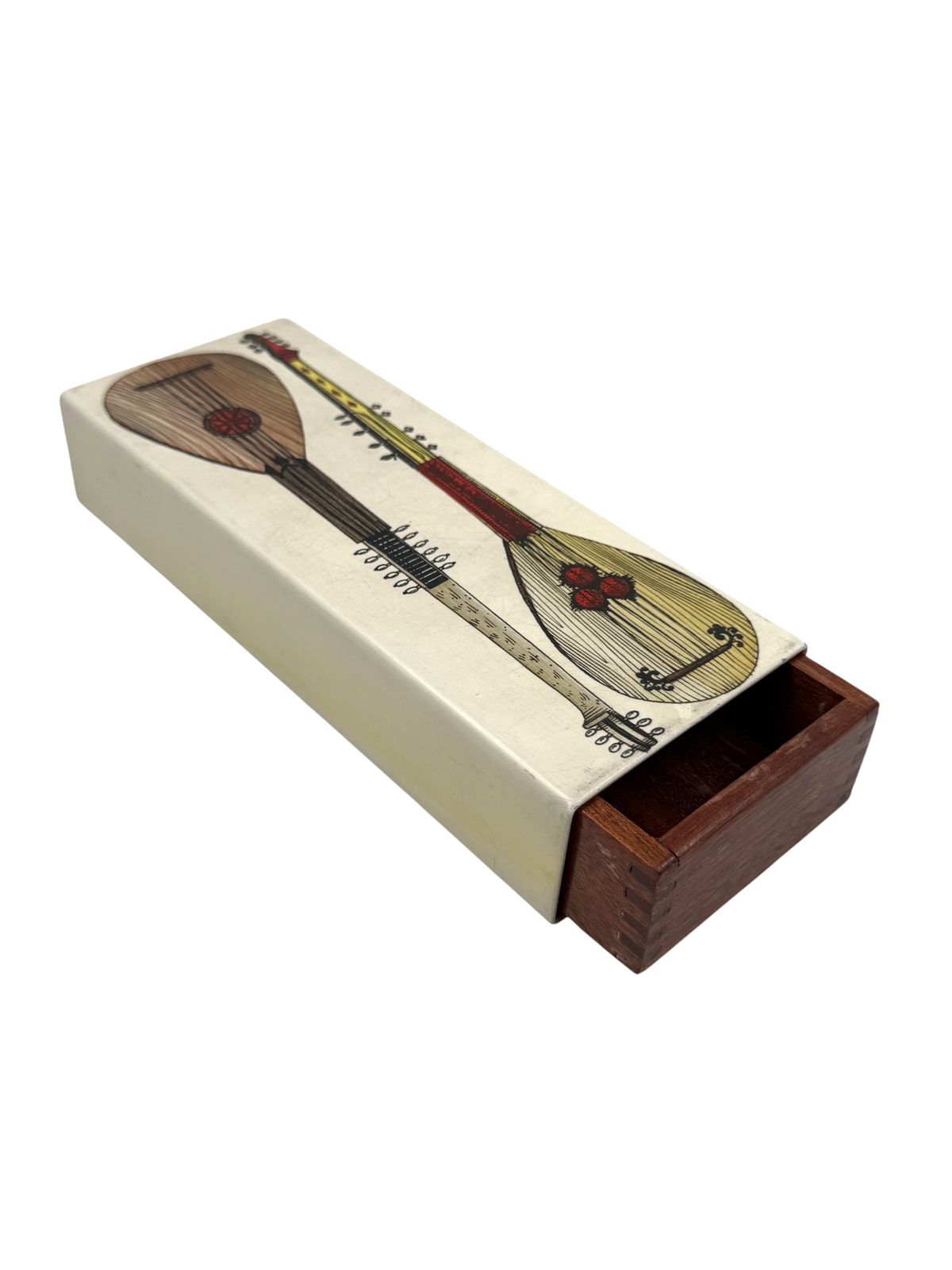 Piero Fornasetti, Mandolins Cigars Box, Milan Italy, Ca. 1960s photo for sale