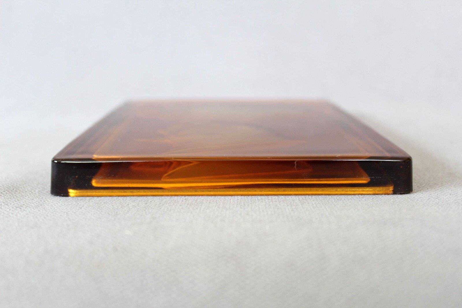 Antique Large Glass Tile With Belgium King Albert 1st, Val Saint Lambert Luxval, Amber Honey Gold Pressed Glass, Military Uniform Profile photo buy
