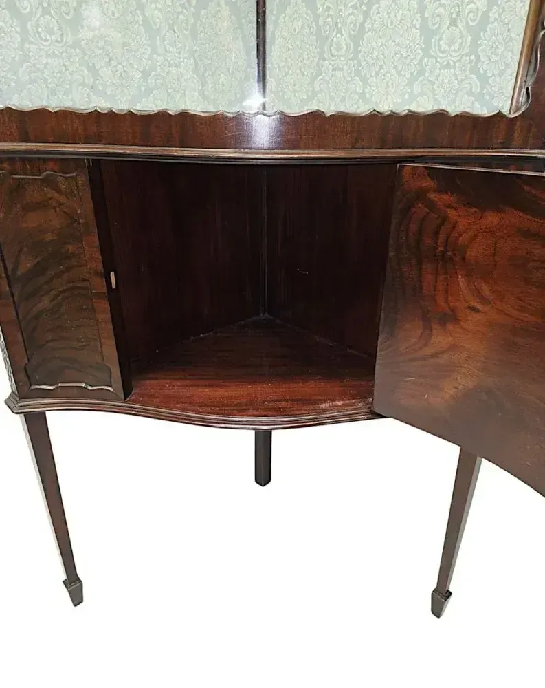A Stunning Edwardian Chippendale Style Corner Cabinet photo vinterior