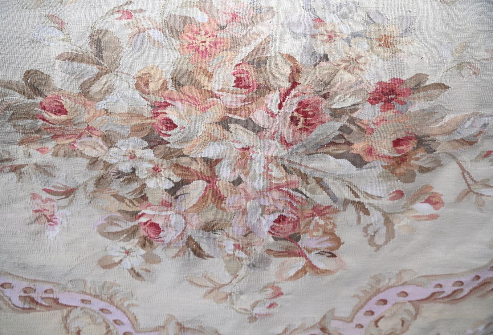 photo for sale Large French Floral Tapestry Abusson 8 Ft 262 Cm