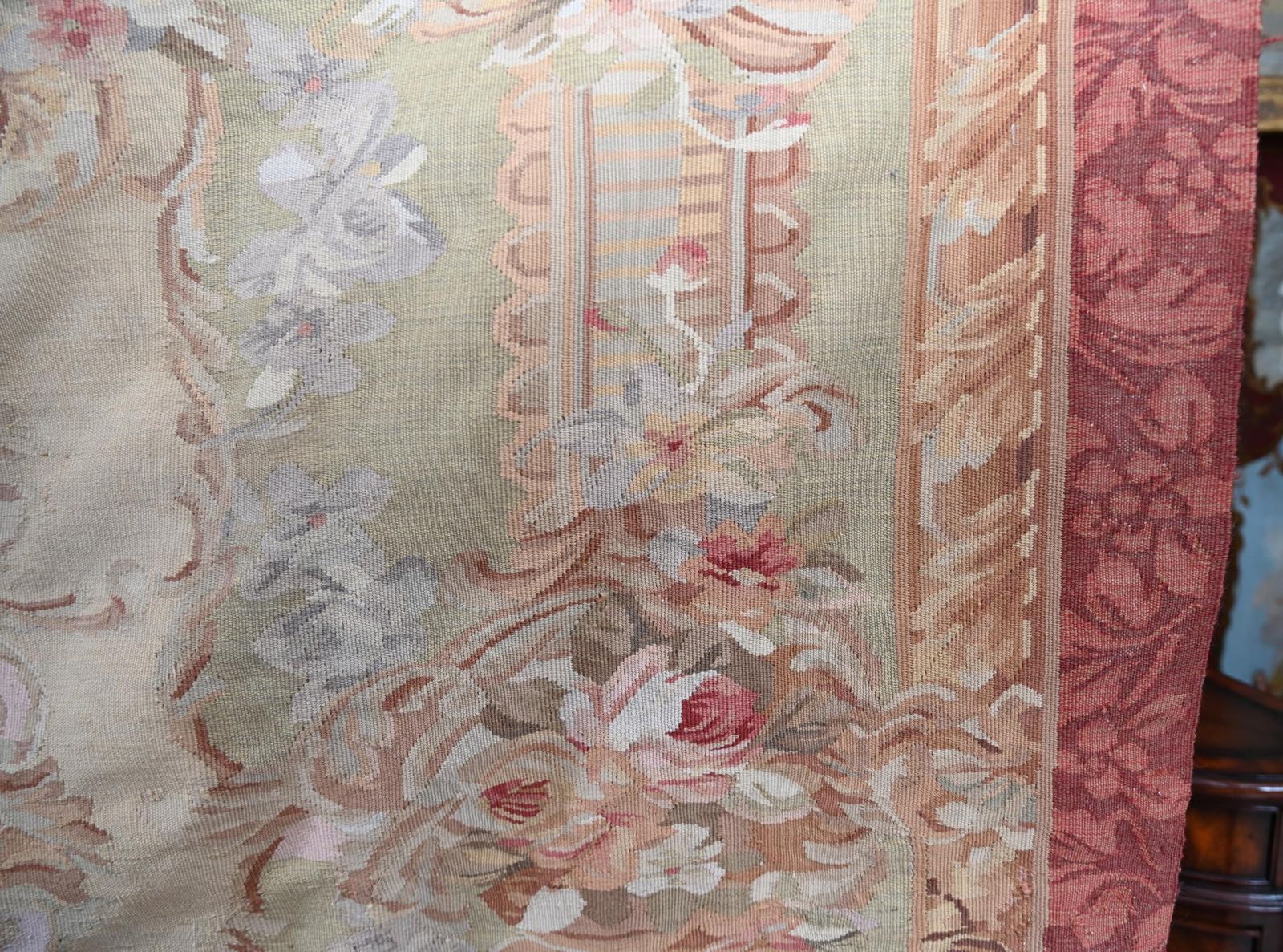 photo buy Large French Floral Tapestry Abusson 8 Ft 262 Cm