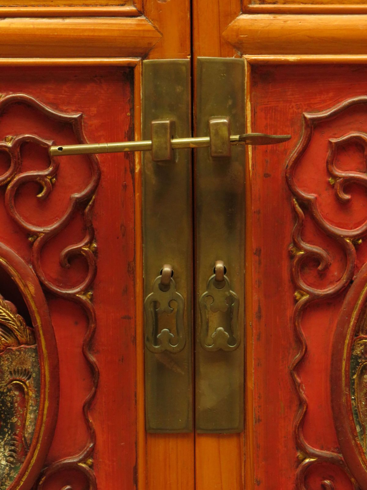 photo furniture Chinese Wedding Cabinet With Ornate Carvings