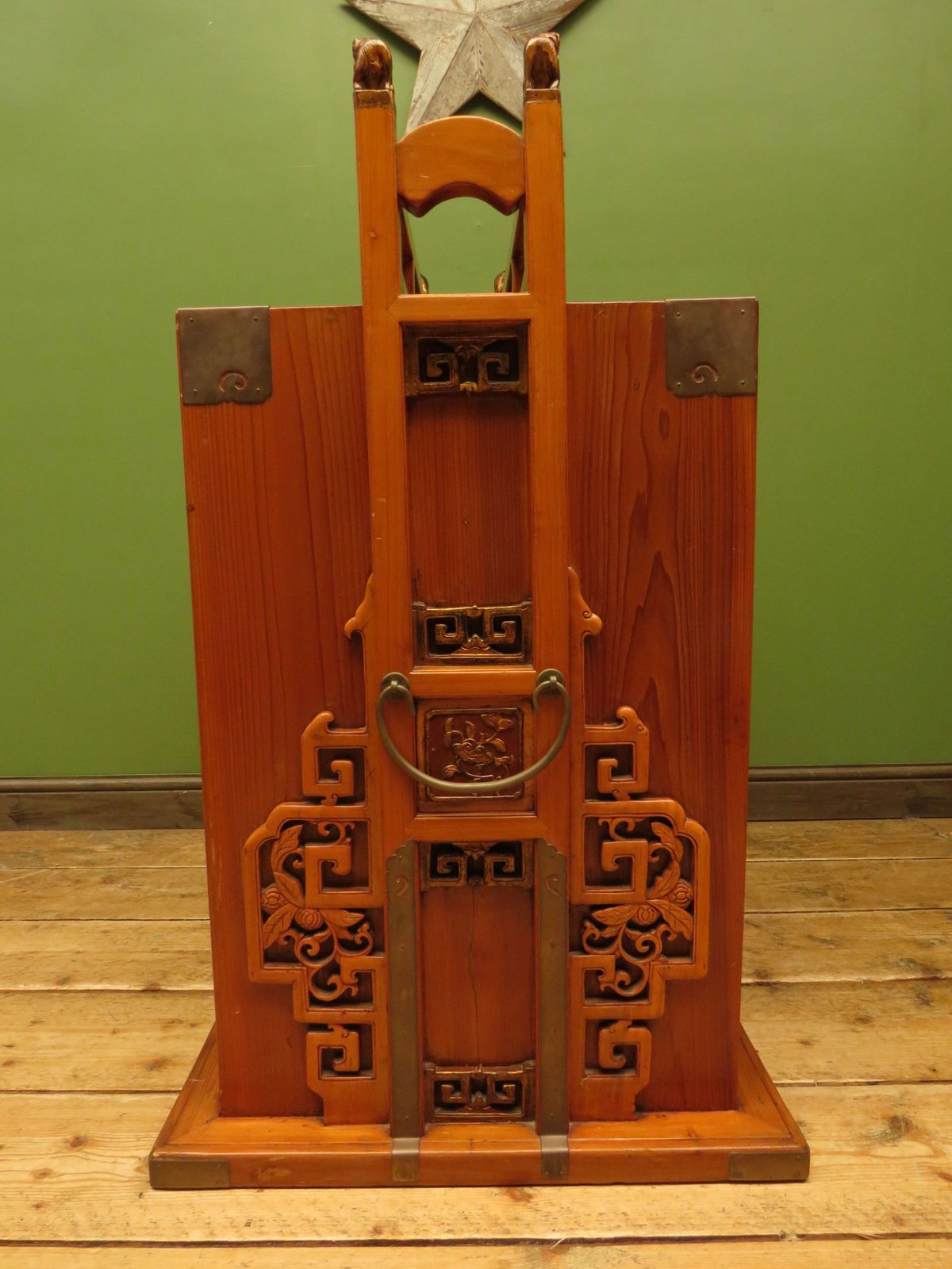 495.0 Chinese Wedding Cabinet With Ornate Carvings photo