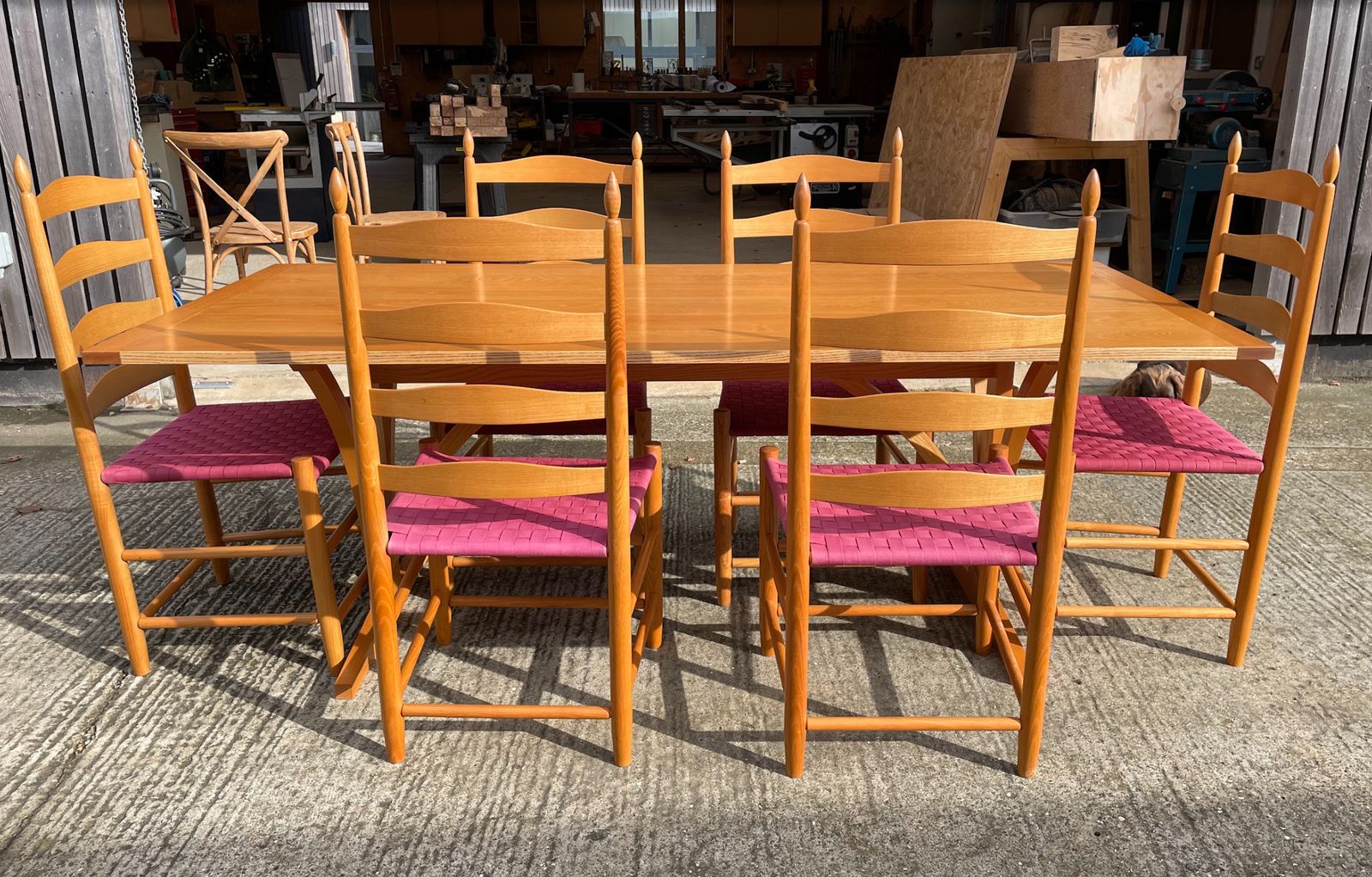 Shaker Style Dining Table And Six Chairs
