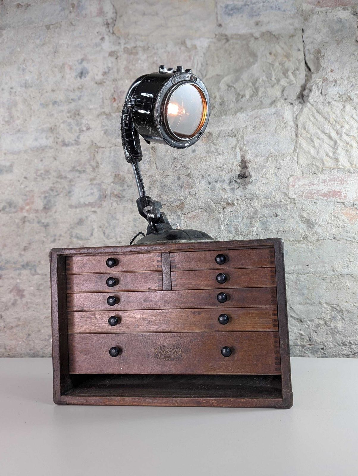 Ww2 Raf /Air Ministry Morse Code Signal Lamp Up Cycled To A Table Accent Lamp