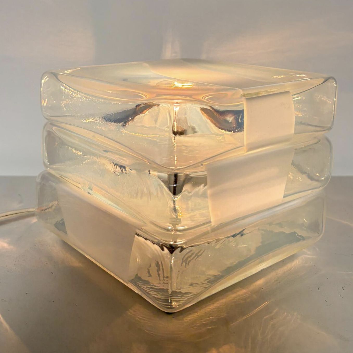 Mid Century Table Lamp In Murano Glass By Carlo Nason, Italy, 1960s photo for sale