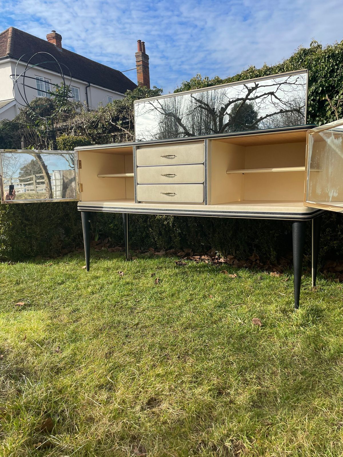 Mid Century Modern Hollywood Regency Chinoiserie Umberto Mascagni Sideboard/Credenza photo vintage