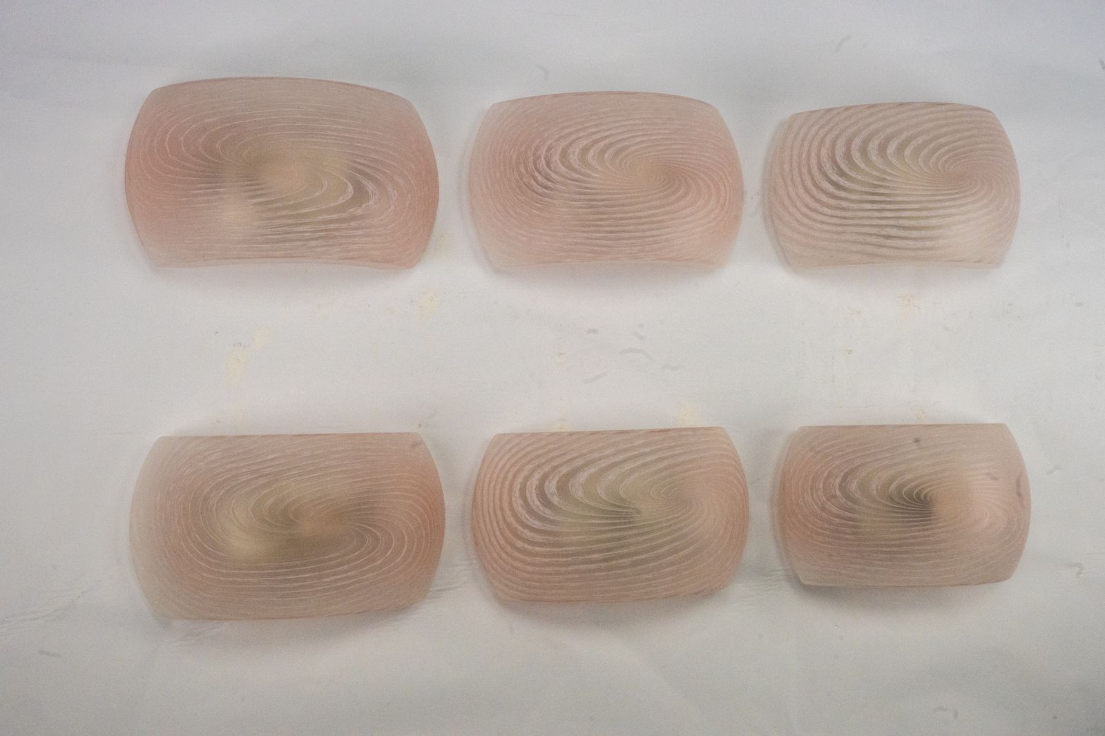 photo buy Set Of Six Pink Murano Glass Sconces. Italy 1970s