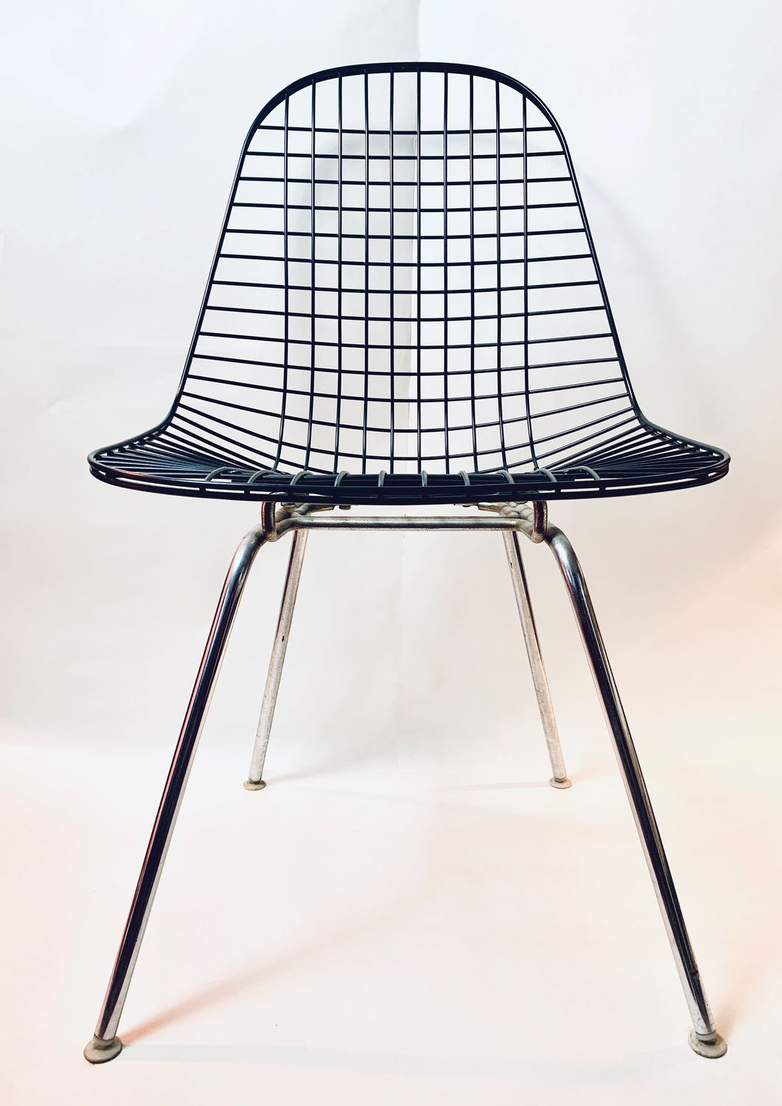 A Pair Of Dkr Wire Chairs By Charles Eames For Herman Miller photo furniture
