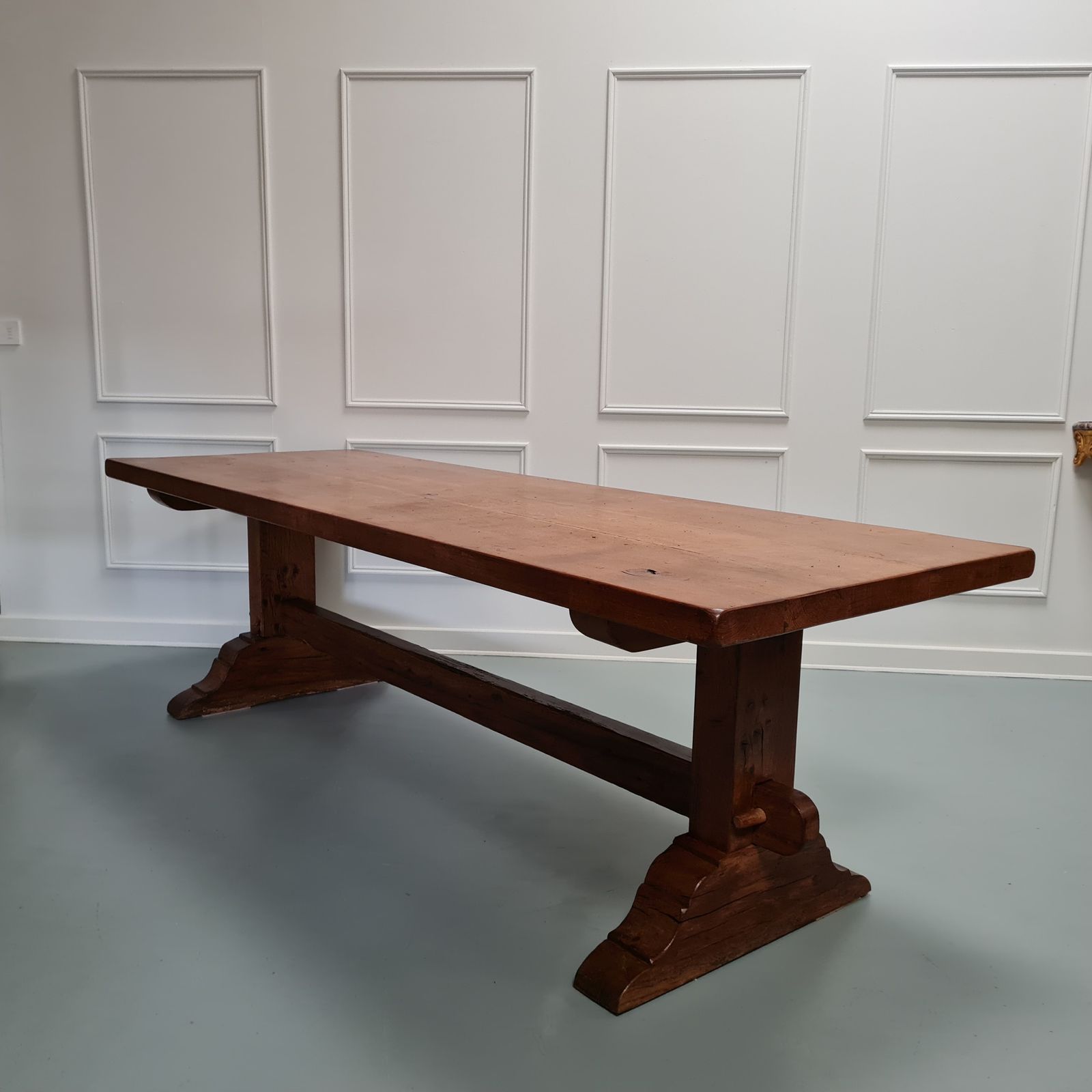 Furniture Huge Oak Monastery Dining Table C1880 Free Delivery Eng/Wales photo