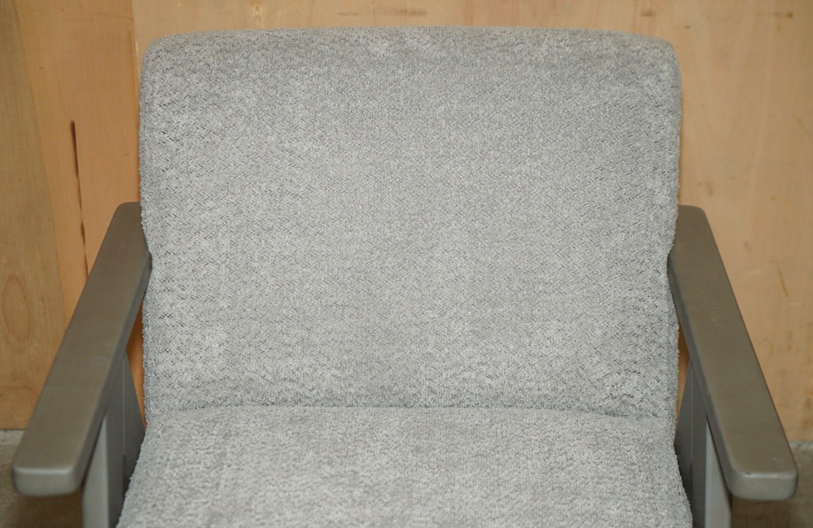 Pair Of Exdisplay Nordic Style Edgar Armchairs Beech Wood Frames Oatmeal Fabric photo Furniture