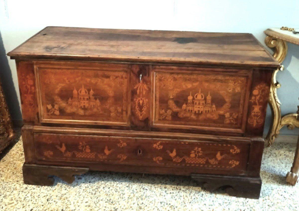 Mobile Wedding Chest Inlaid Late 18th Century Italy photo Furniture