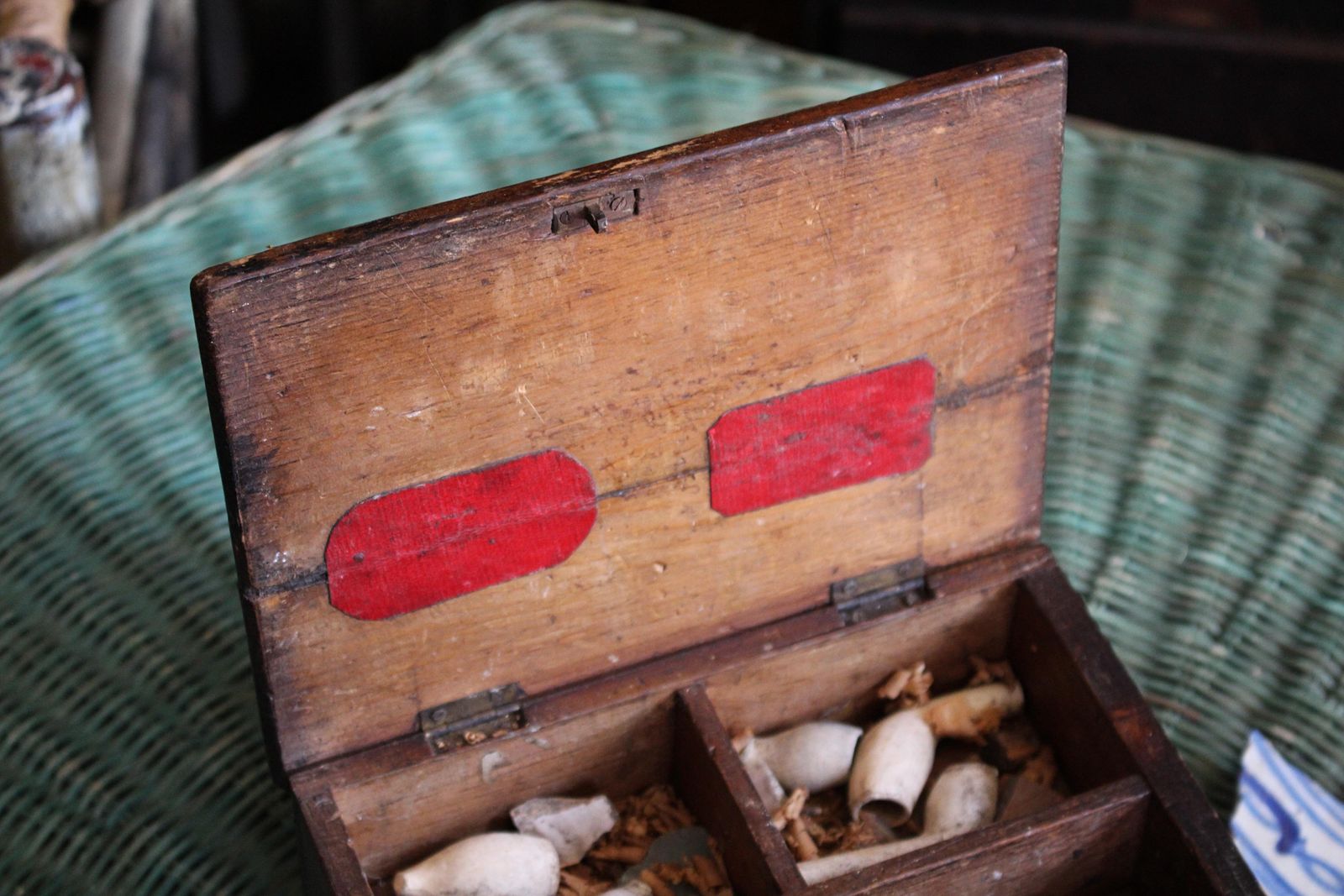 19th Century York Archaeology Society Musuem Oak Collectors Box photo 760.0