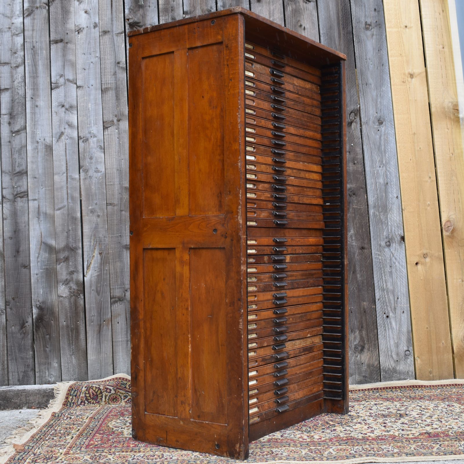 Antique Stephenson Blake Letterpress Printers Type Collector Drawer Tray Cabinet photo Furniture
