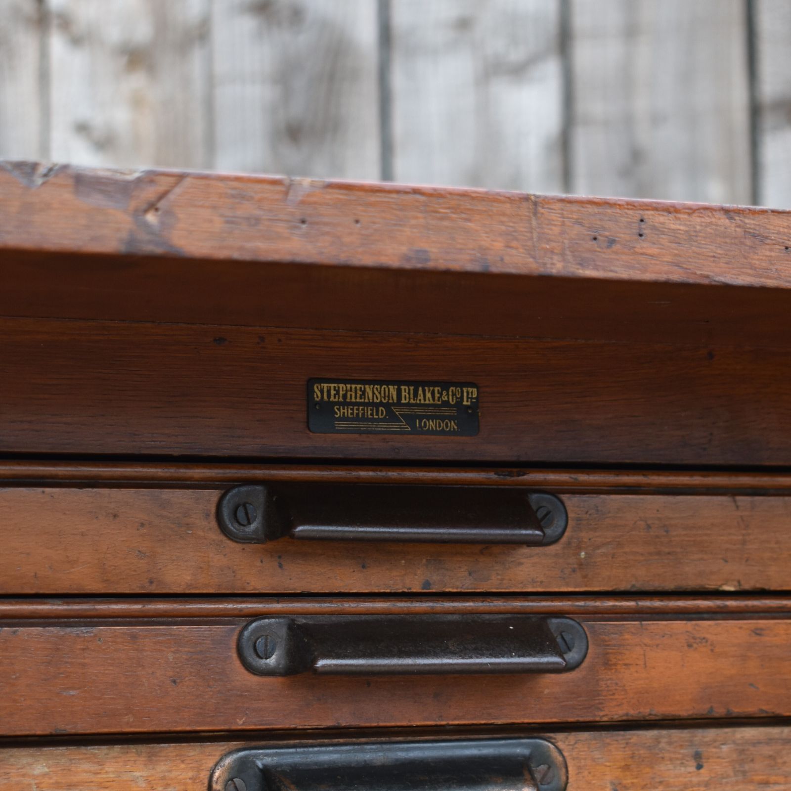 photo furniture Antique Stephenson Blake Letterpress Printers Type Collector Drawer Tray Cabinet