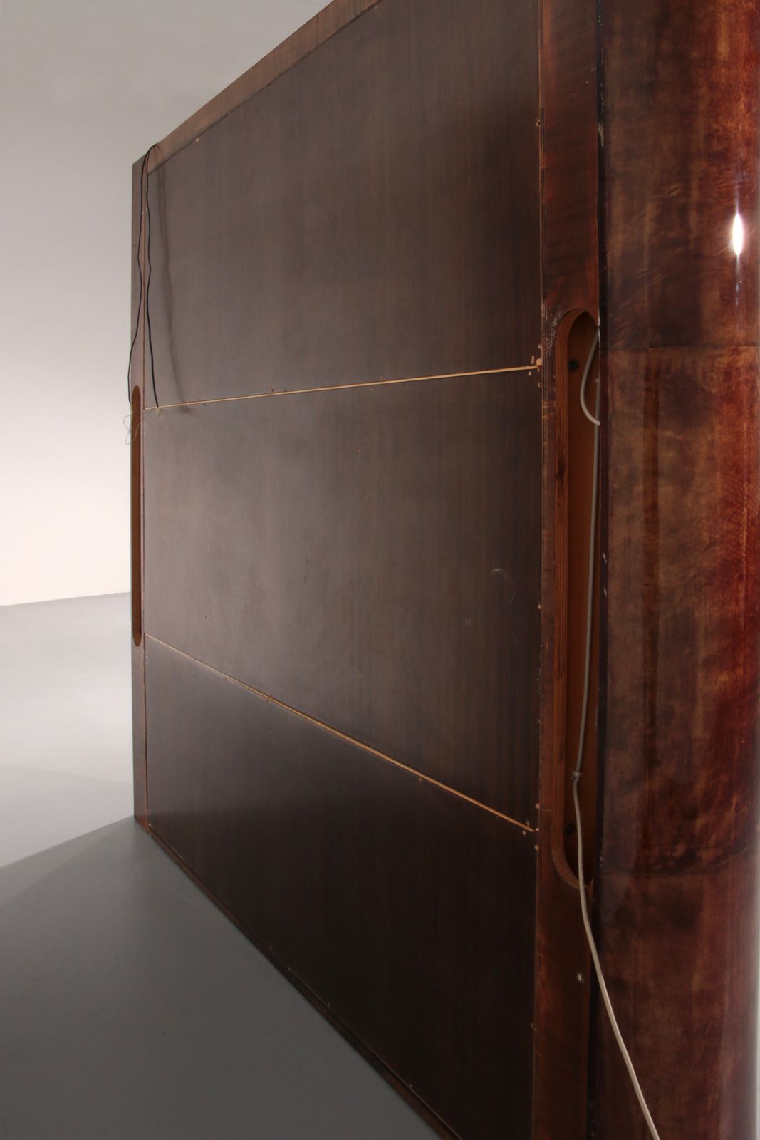 Iconic Aldo Tura Brown Goatskin Bar Cabinet photo Furniture