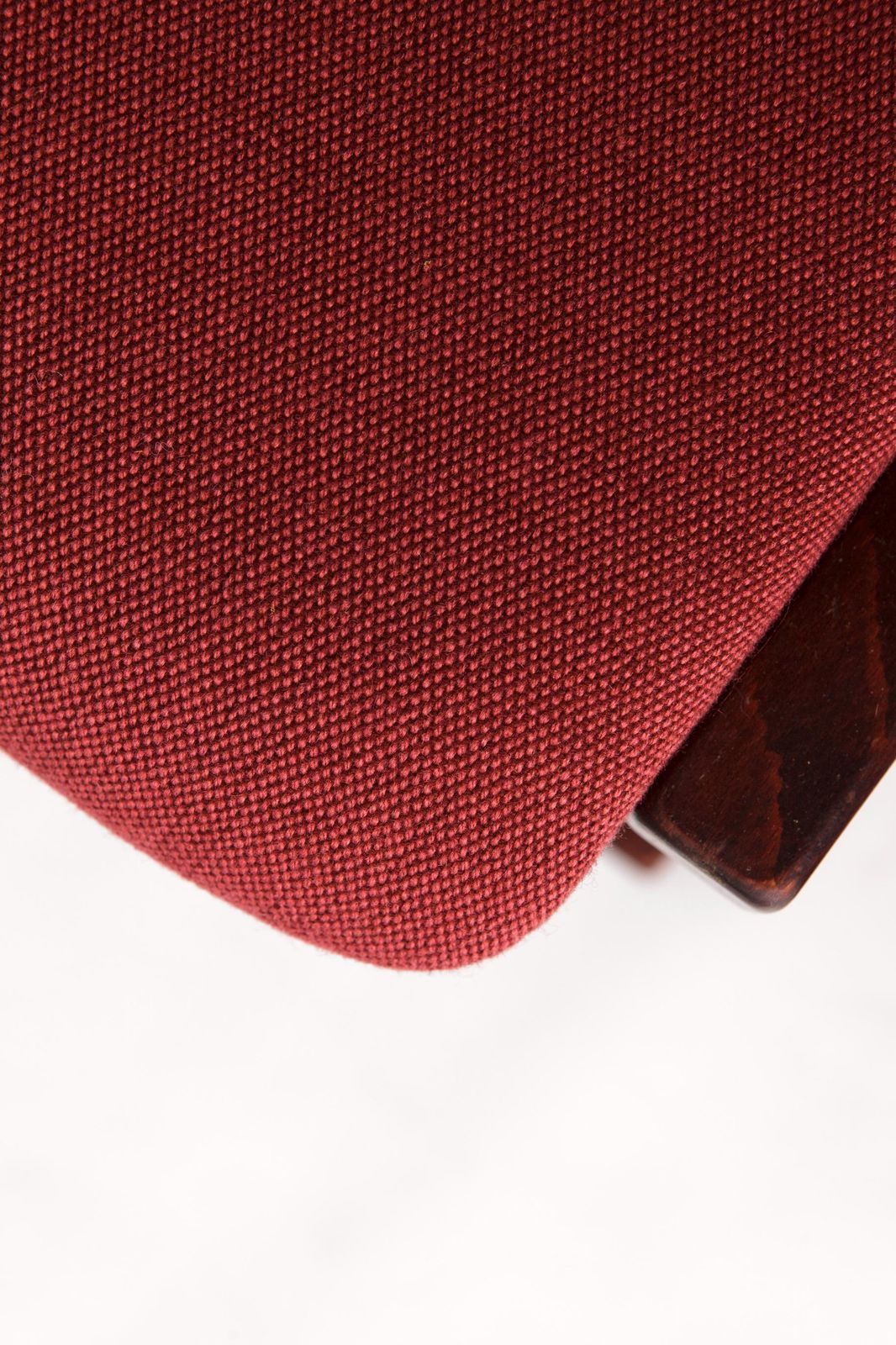 Pair Of Vintage Casala Dining Chairs – Mid Century German Design, Beechwood Frame, Cherry Red Upholstery, 1950s 1960s photo for sale