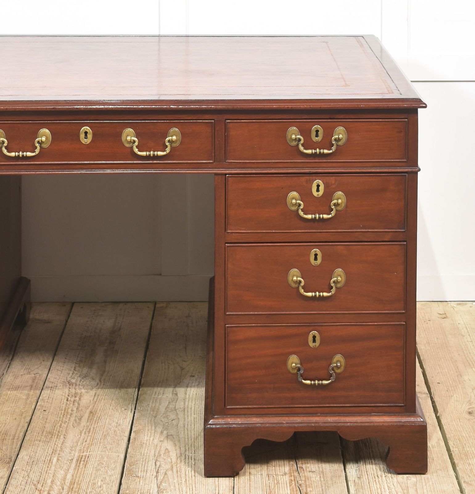Mahogany Partners Desk photo vintage