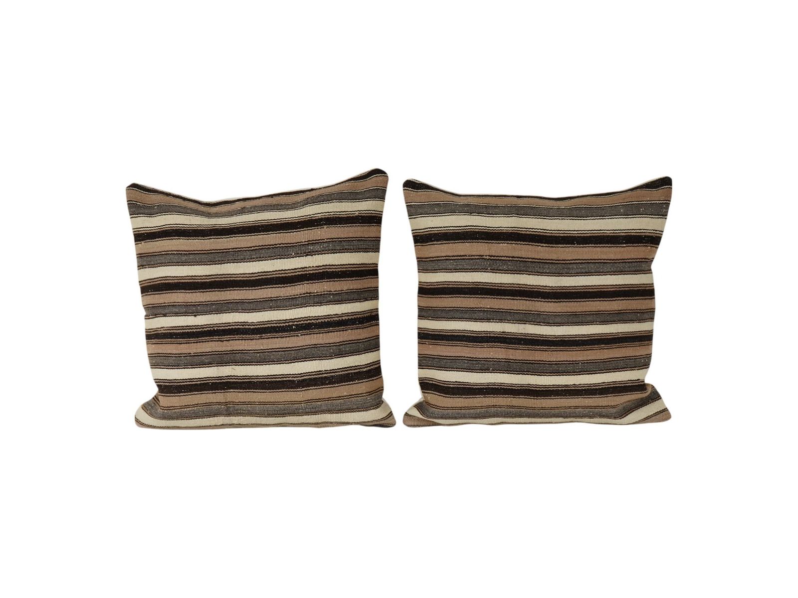 Set Anatolian Hemp Kilim Kilim Cover, Wool Sofa Rug Pillow Cover ,Turkish Organic Pillow Cover Decorative Pillow Cushion