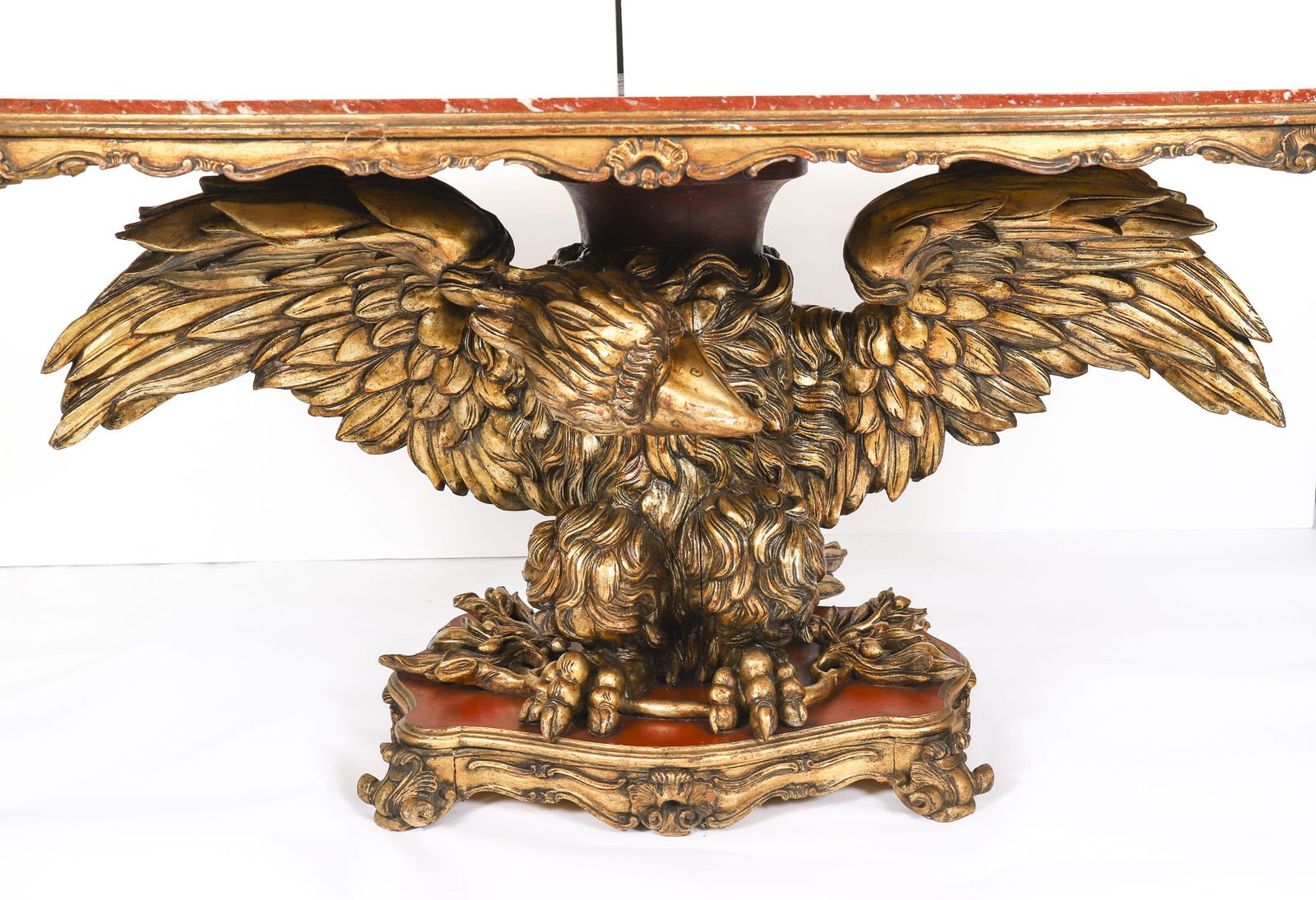 Antique George II Revival Rouge Marble Topped Eagle Centre Table 20th C photo buy