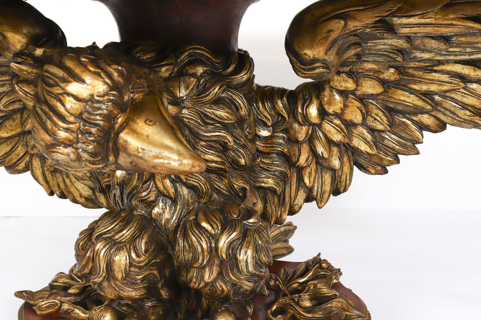 photo furniture Antique George II Revival Rouge Marble Topped Eagle Centre Table 20th C