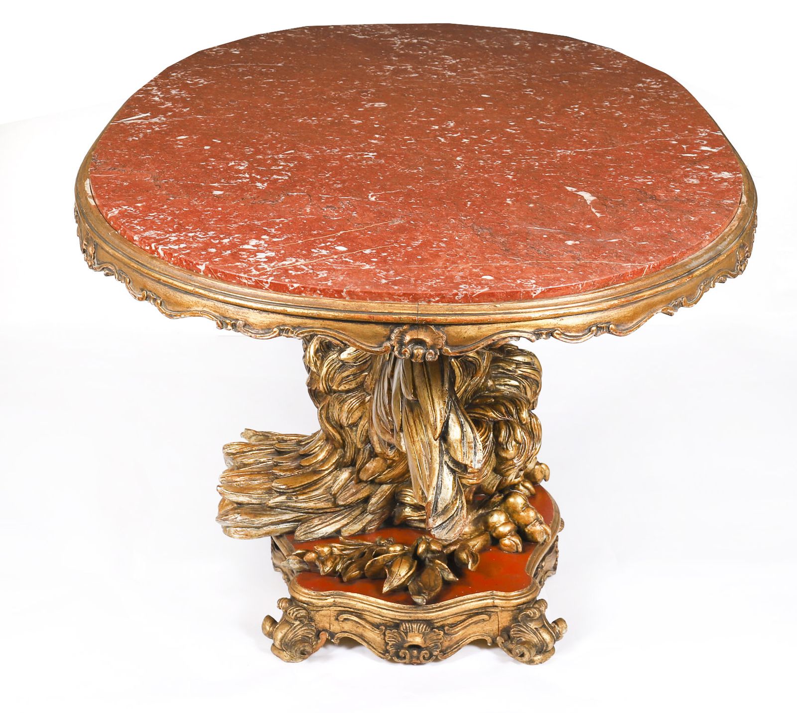 photo vinterior Antique George II Revival Rouge Marble Topped Eagle Centre Table 20th C