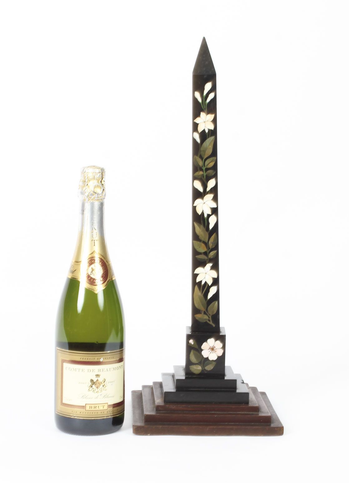 Victorian Ashford Pietra Dura Marble Obelisk 19th Century photo buy