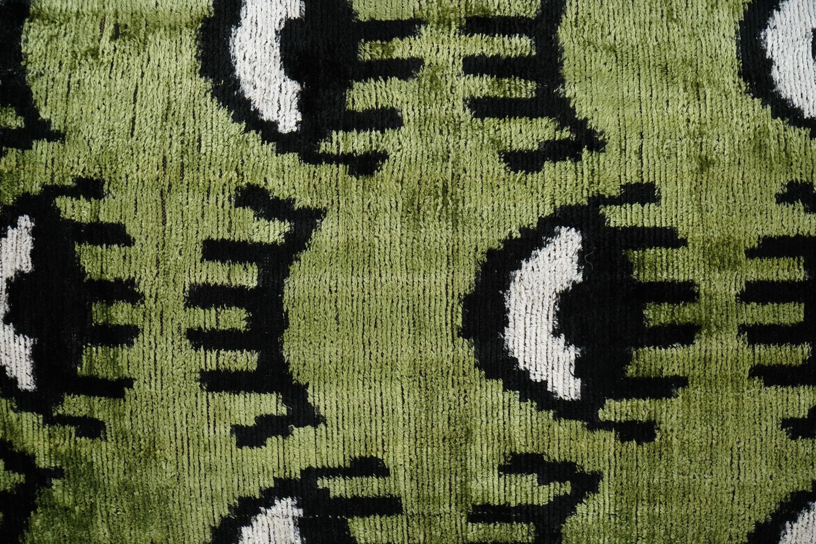 Green Eye Silk Ikat Velvet Pillow Cover   Bohemian Evil Eye Decorative Cushion photo furniture