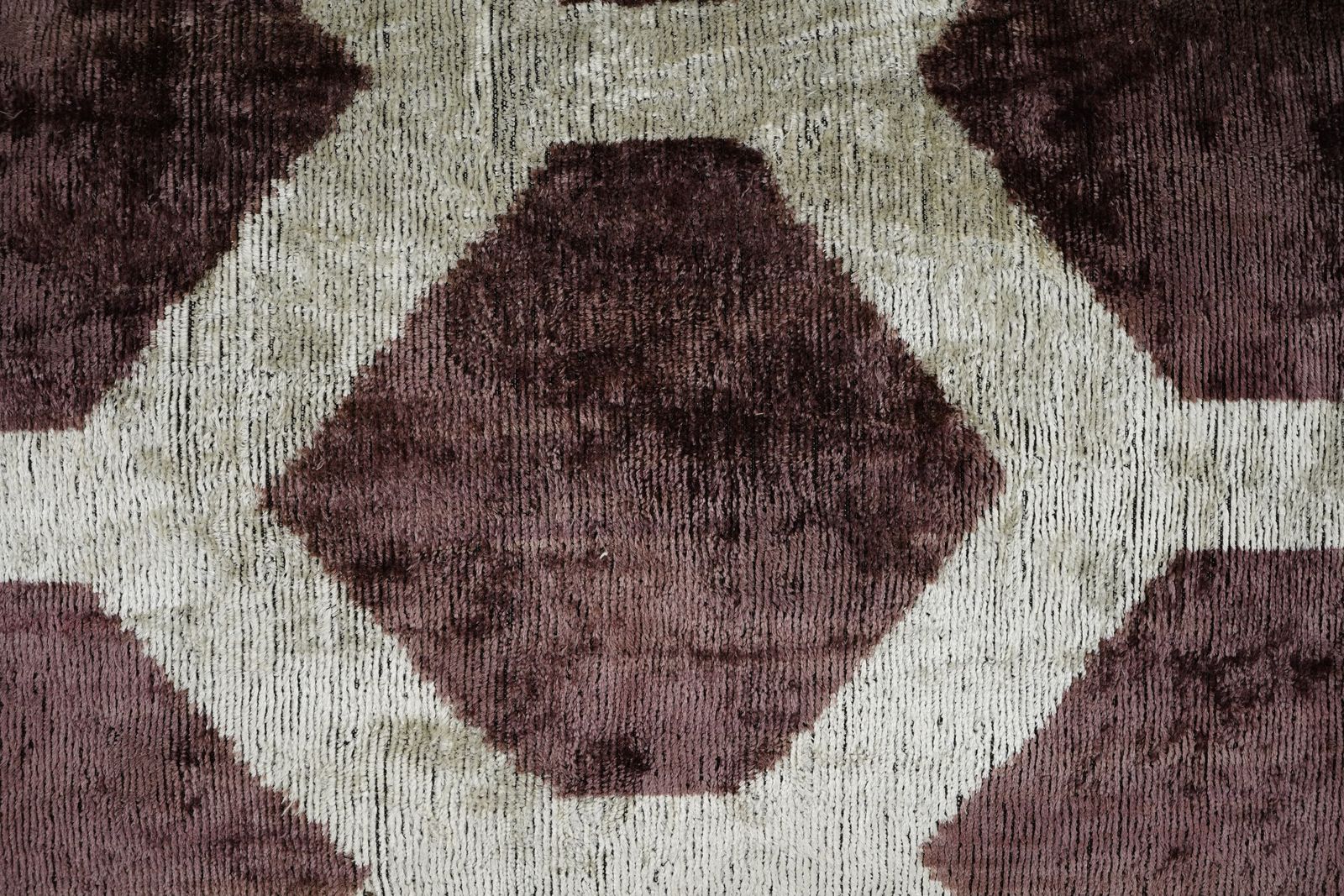 Plum & Light Grey Ikat Velvet Pillow Covers, Set Of 2 Geometric Cushion Covers, Decorative Throw Pillows photo 133.0