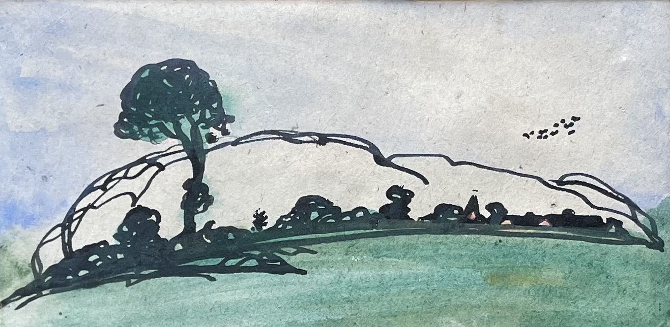 Claud Lovat Fraser   Homing Rooks   Original 1913 Illustration For The Splendid Wayfaring