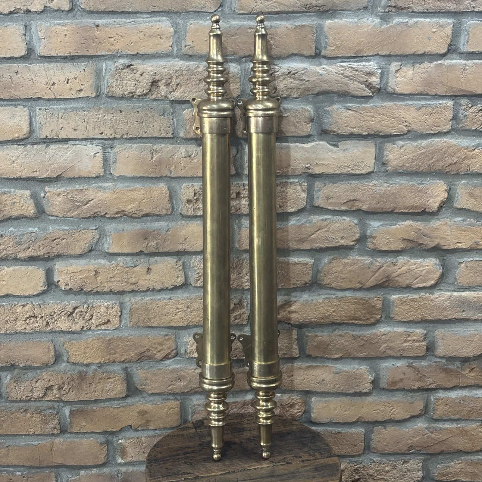 Antique Brass Shop Door Handles (2)