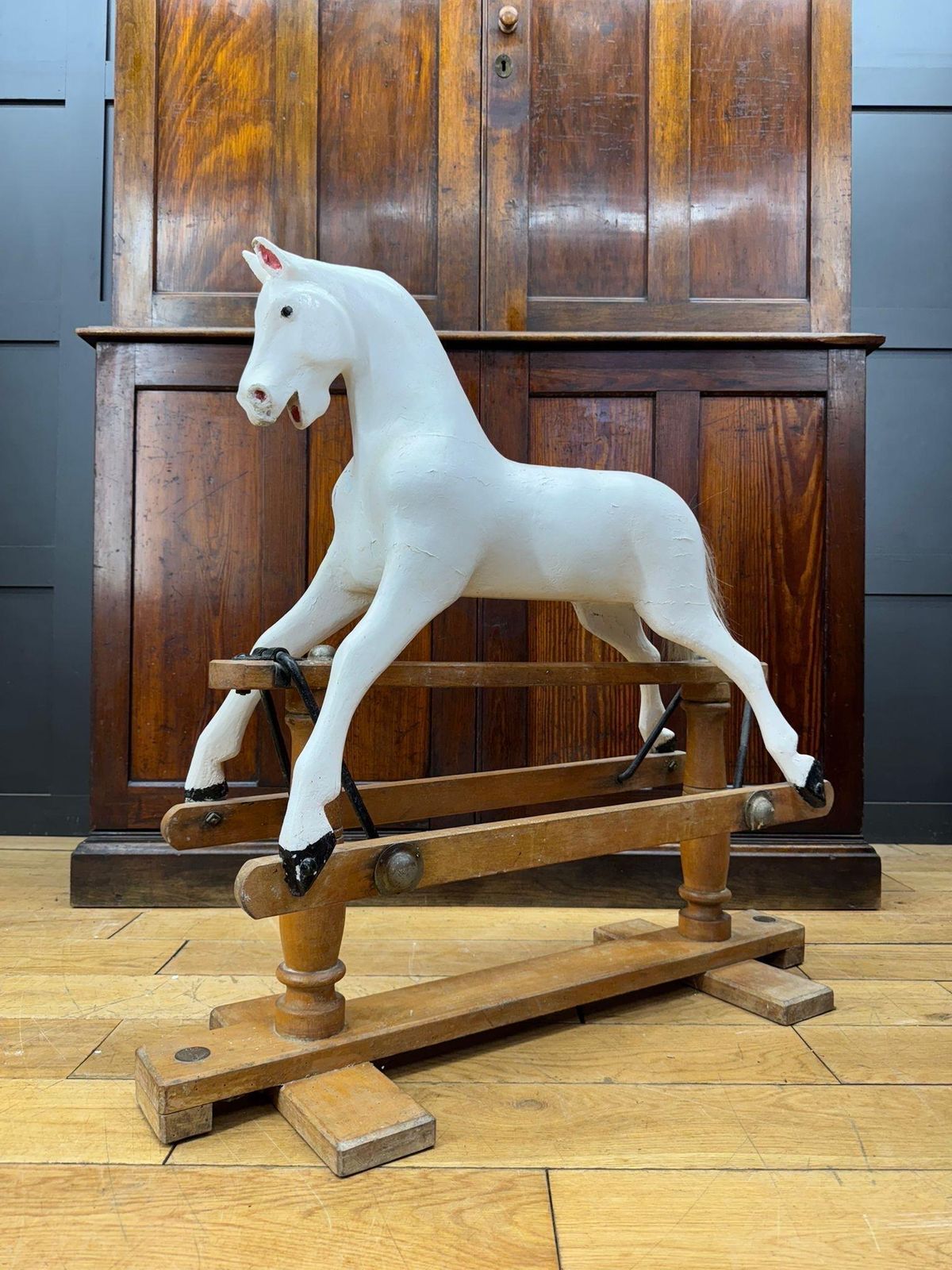 Antique G&J Lines ‘Sportiboy’ Rocking Horse C.1910 – Original Stand, Collectible
