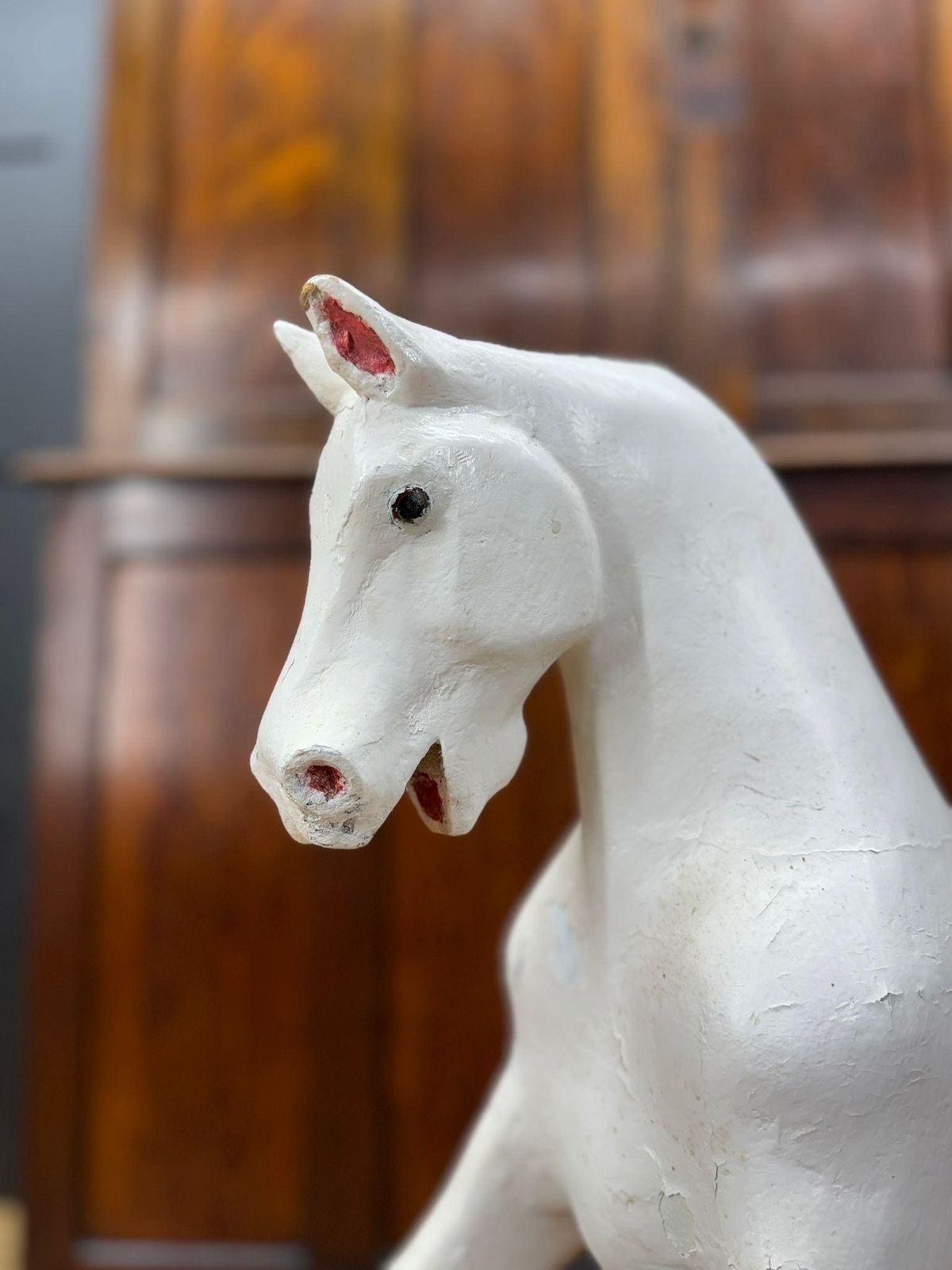 Antique G&J Lines ‘Sportiboy’ Rocking Horse C.1910 – Original Stand, Collectible photo furniture