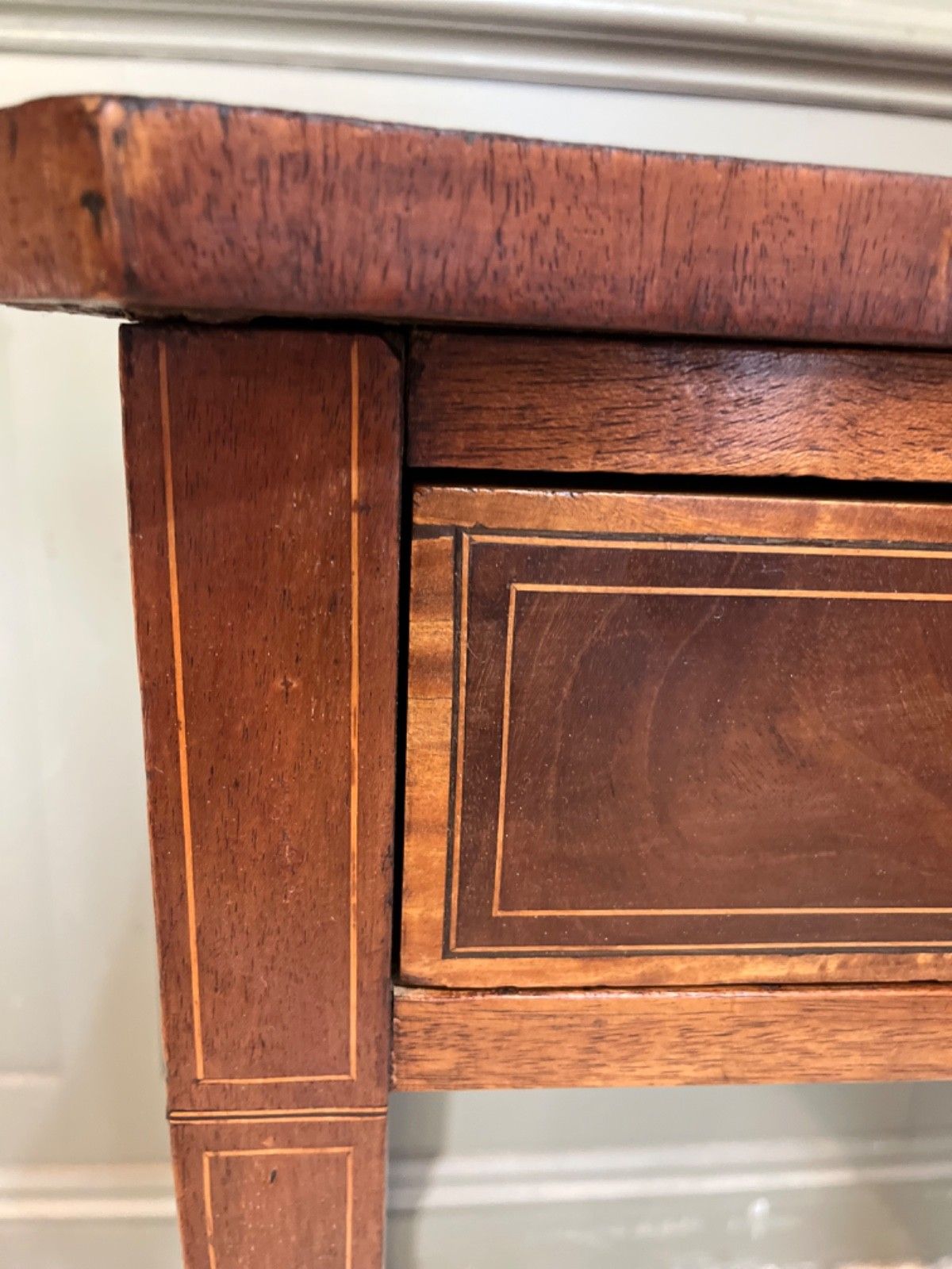 Antique Desk With Leather Top Circa Early 1900’s. photo Furniture