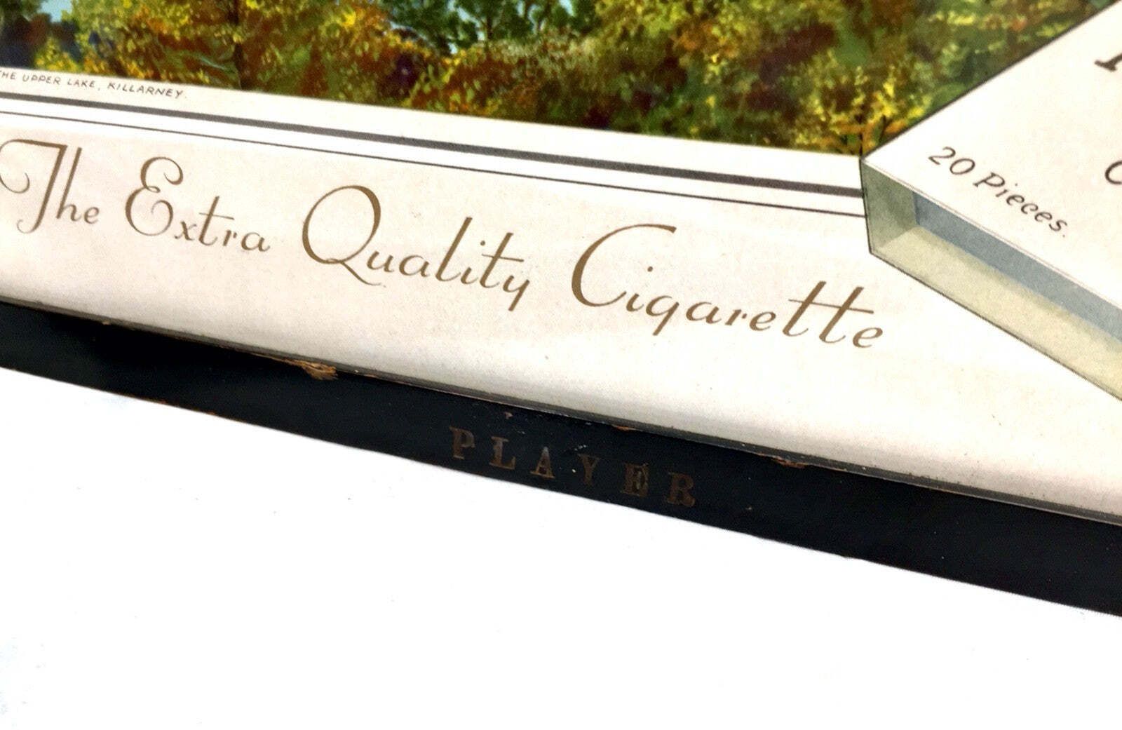 photo furniture Antique Advertising Pair Of Original Framed Showcard’s Players No 3 Cigarettes