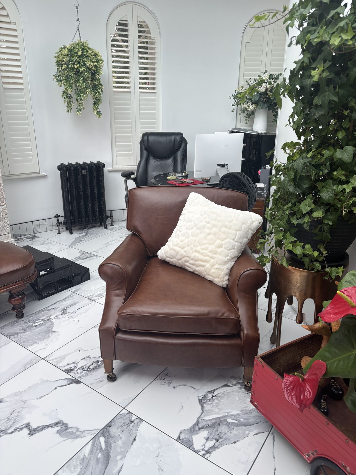 Howard Chair Ltd Leather Arm Chair photo for sale
