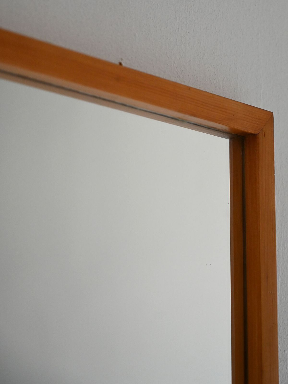 Scandinavian Minimalist 1960s Oak Mirror photo furniture