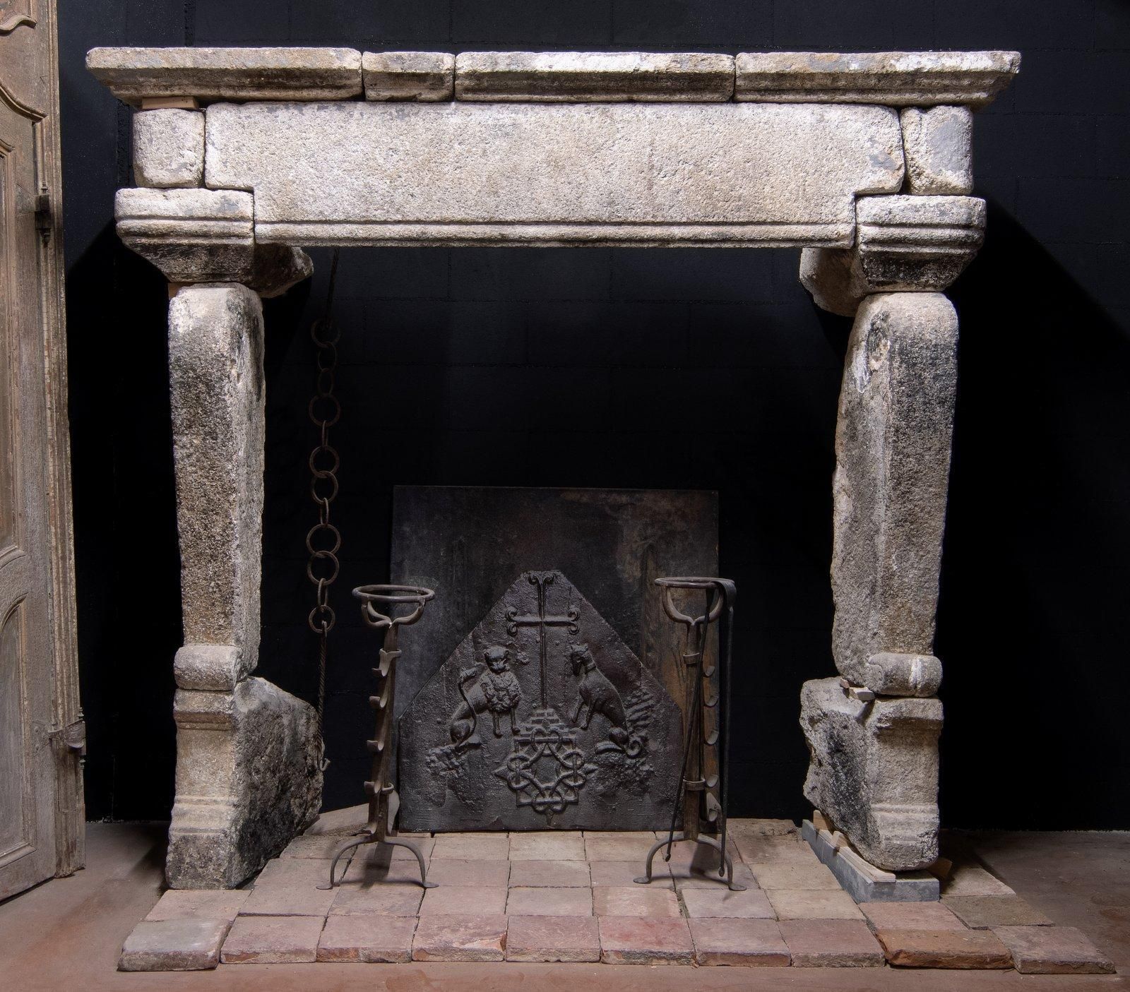 Important And Huge Gotich Fireplace Mantel In Gray Stone, France, 14th Century photo furniture