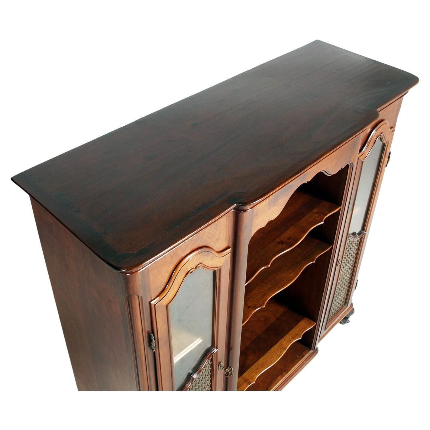Tuscan Baroque Walnut Display Sideboard With Brass Grilles, By Michele Bonciani photo 4812.0