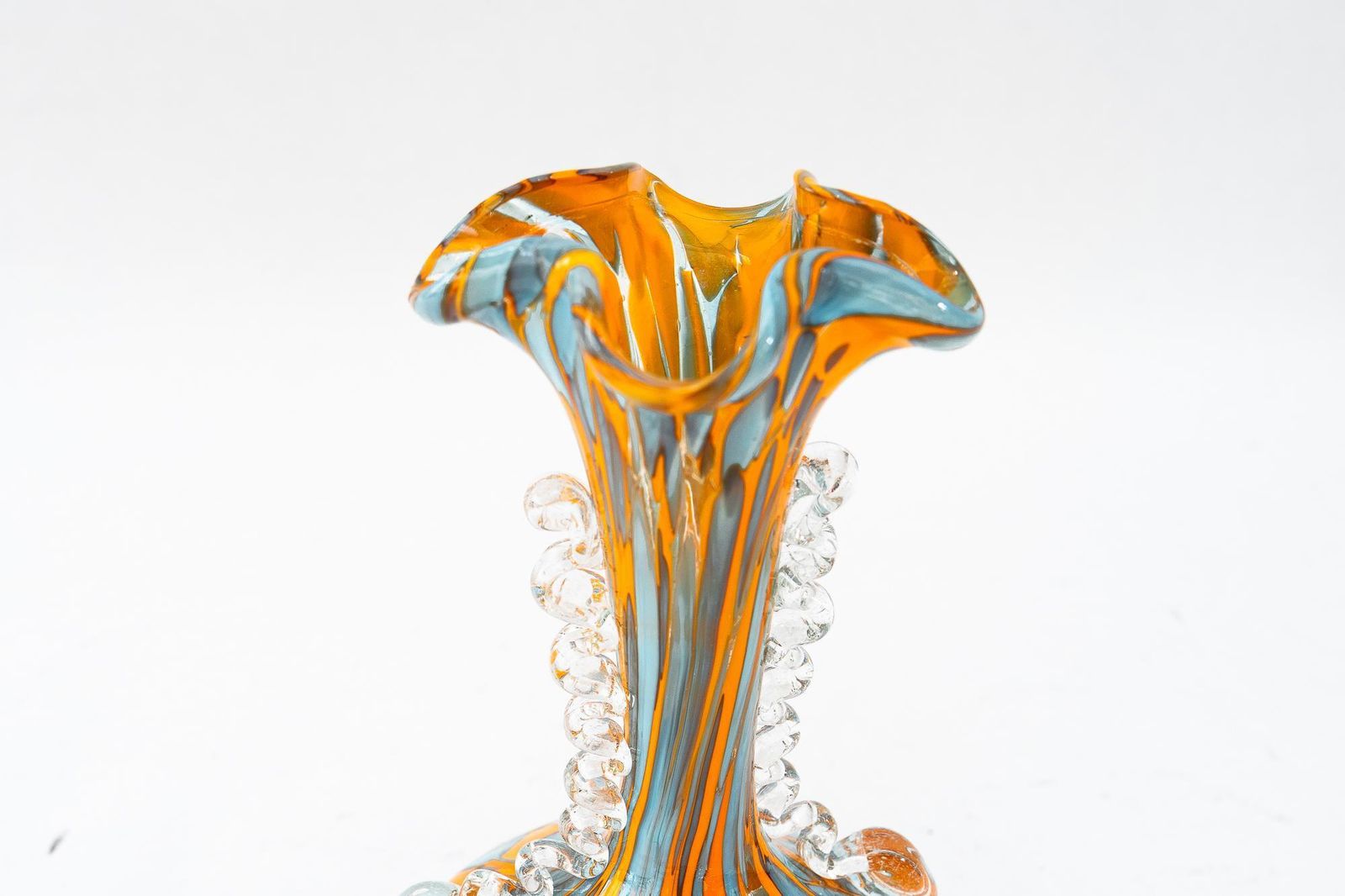 Millefiori Italian Art Glass Vase Around 1950s photo for sale