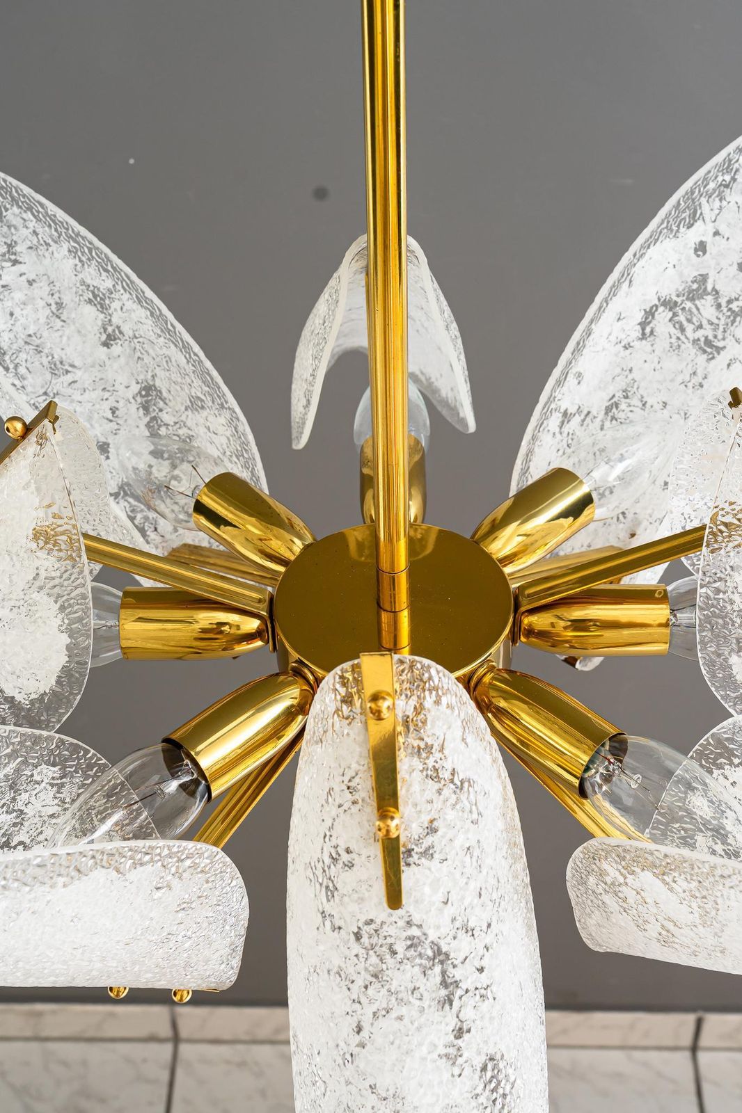 Rupert Nikoll Chandelier With Original Lucite Shades Vienna Around 1960s photo buy