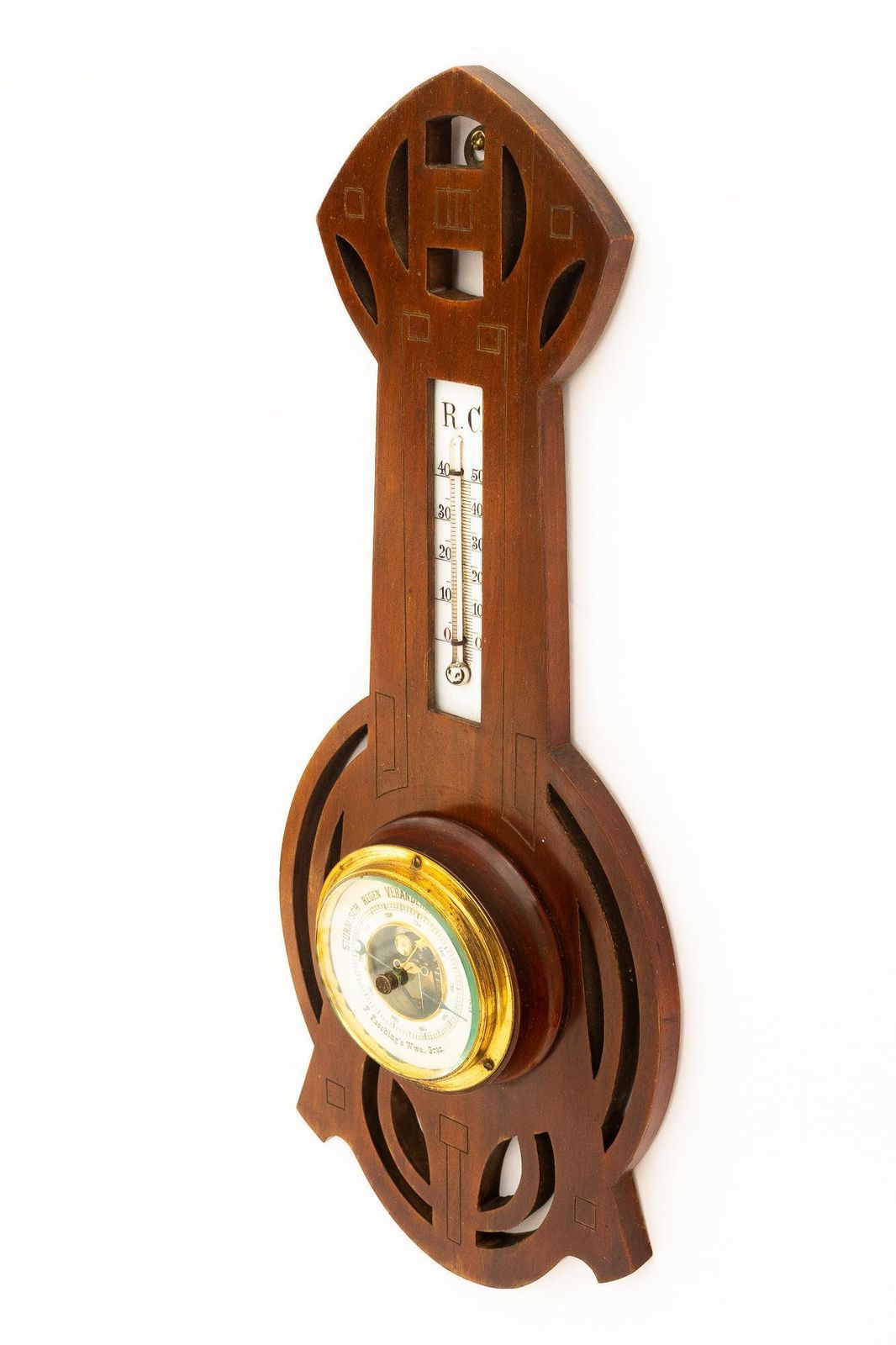 Art Deco Wood Weatherstation Vienna Around 1920s photo Art