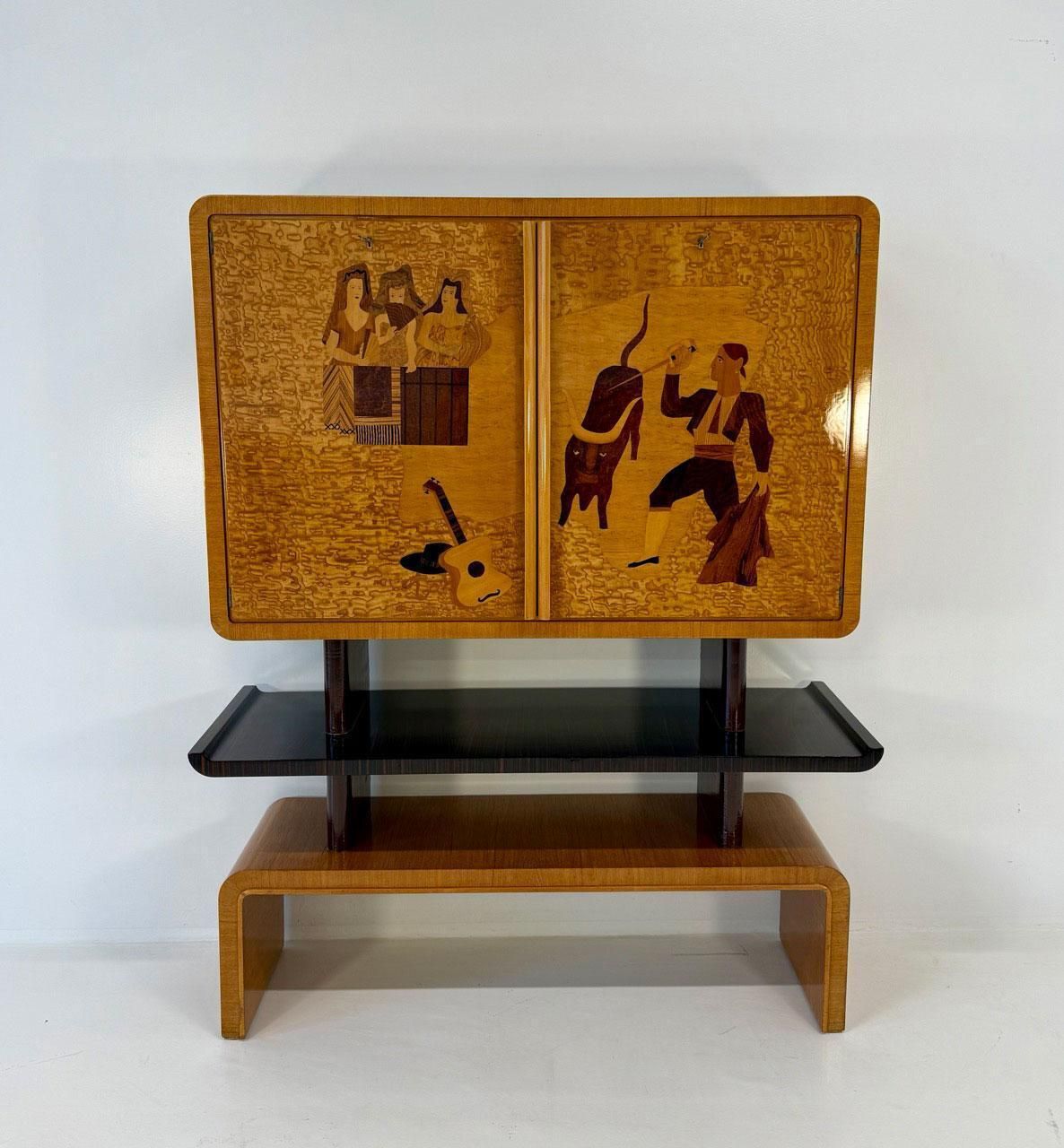 Rare Cassi Ramelli Bar Cabinet, Published In Archivio Anzani, 1936 photo for sale