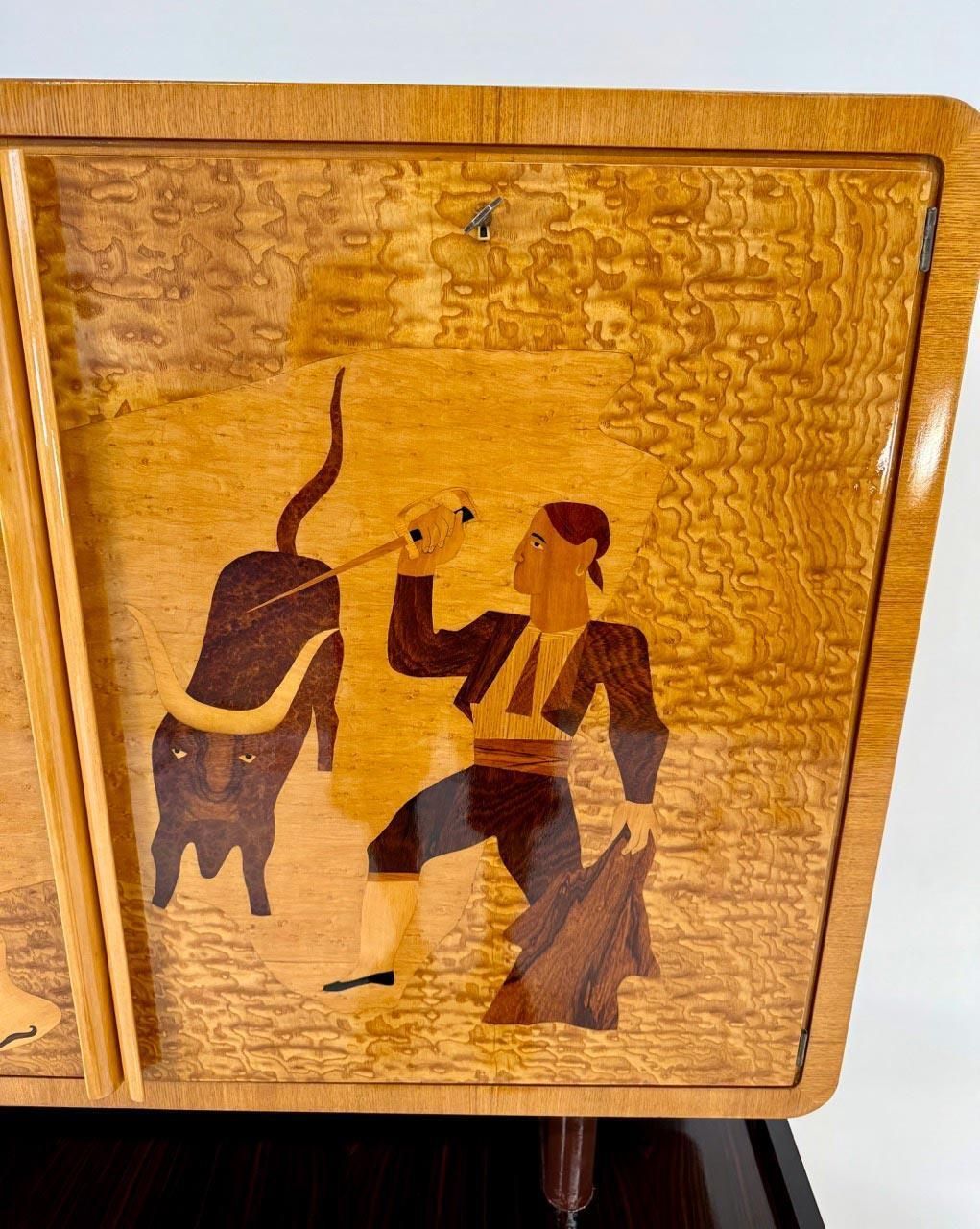 photo for sale Rare Cassi Ramelli Bar Cabinet, Published In Archivio Anzani, 1936