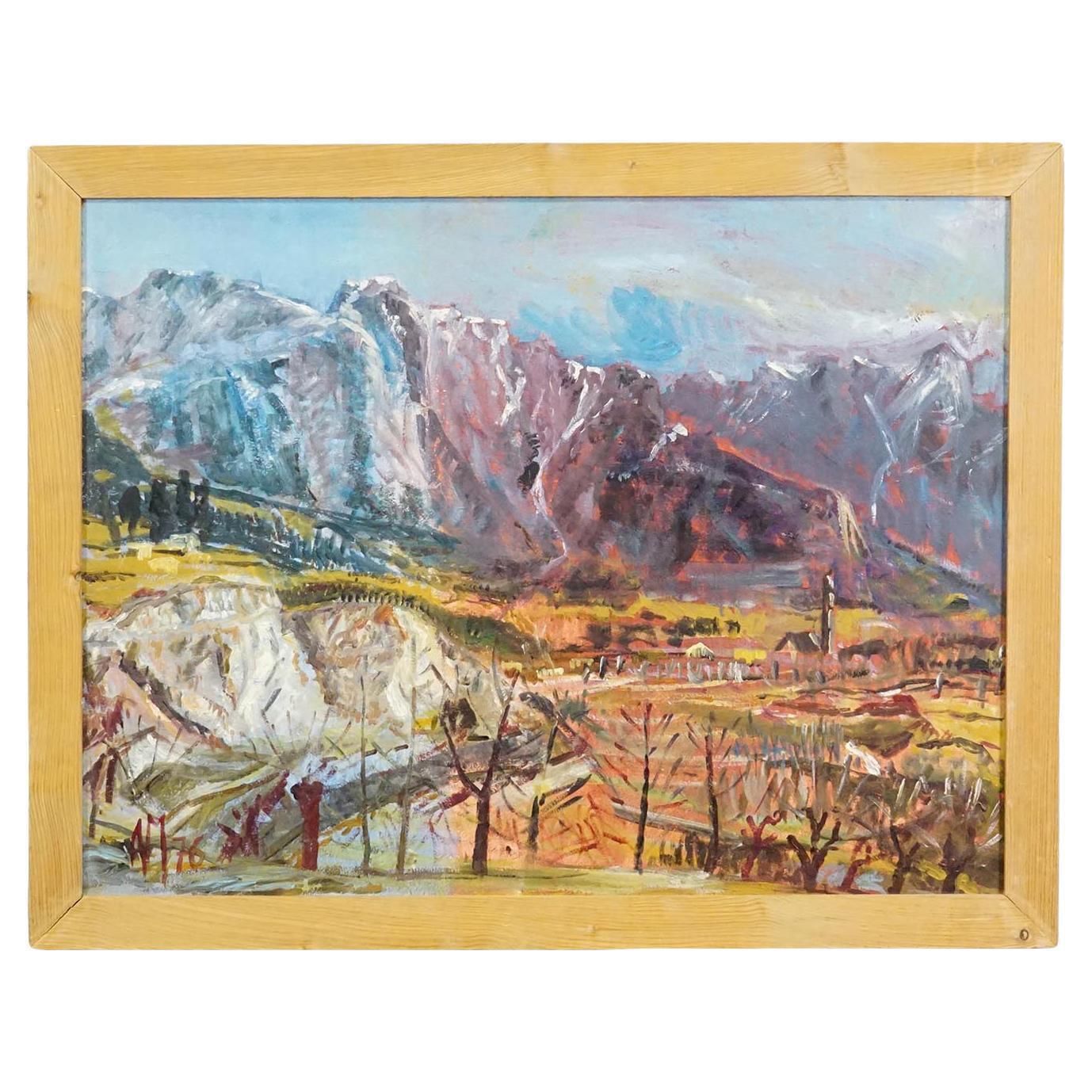 Alexander Michael Oil Painting – South Tyrol, 1976