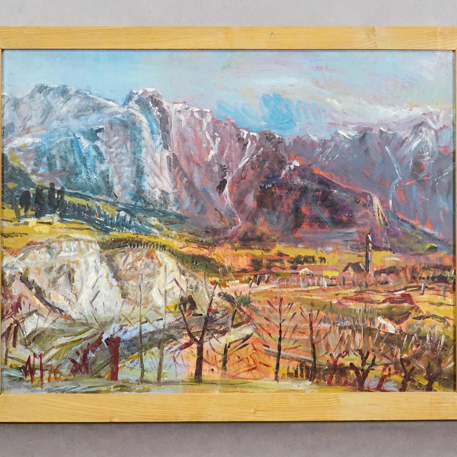 Alexander Michael Oil Painting – South Tyrol, 1976 photo for sale